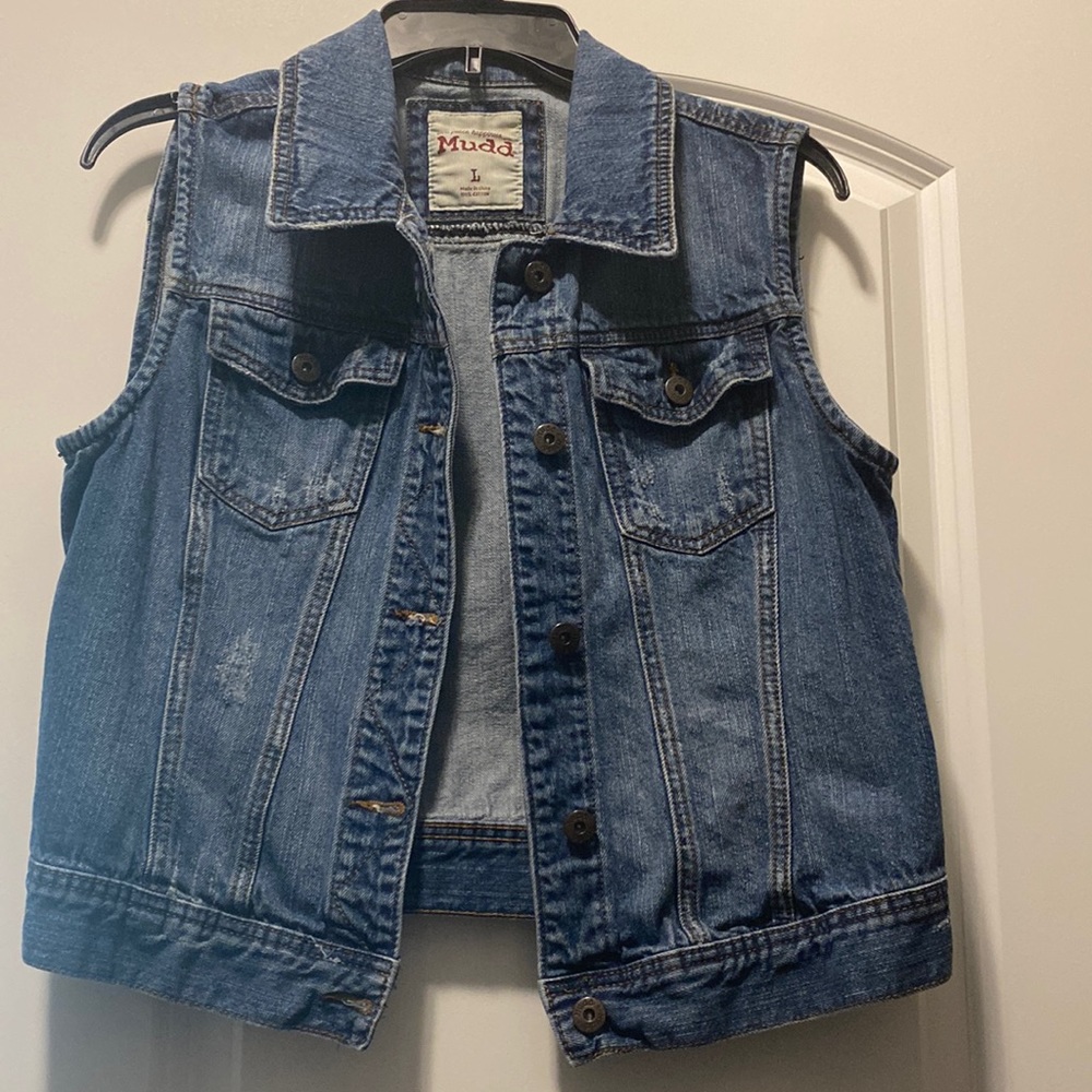 Mudd Large Juniors Jean Vest Like New